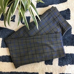 Gap Slim Cropped Plaid Trousers